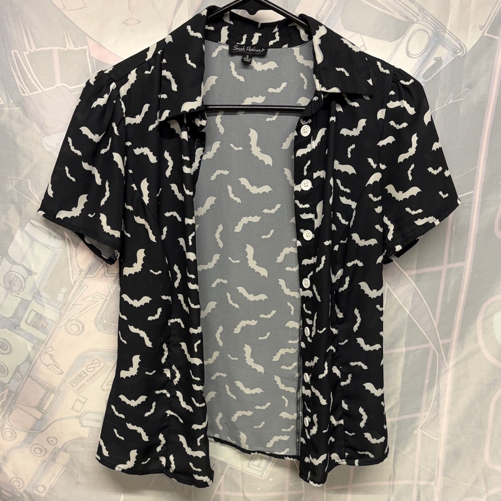 Black and White Button Down Shirt